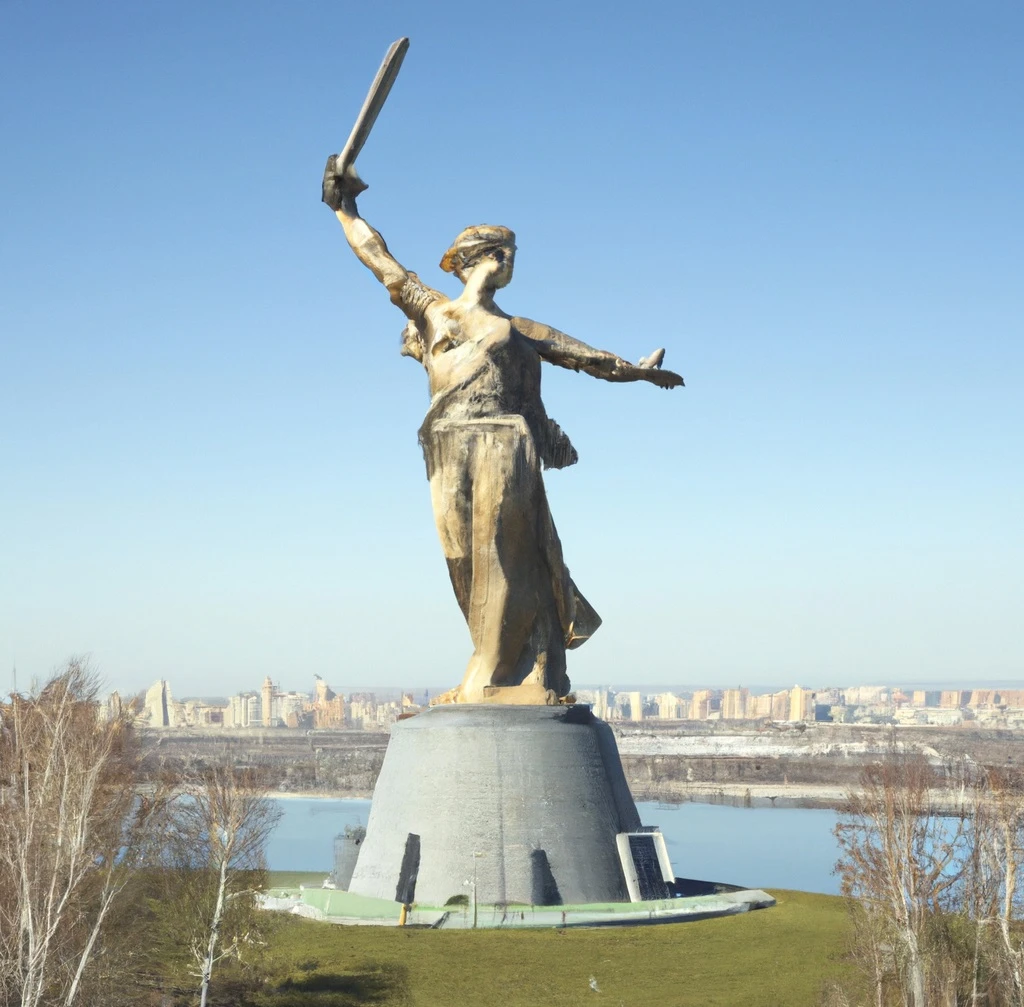 The Motherland Calls Statue At Volgograd Artificial Intelligence