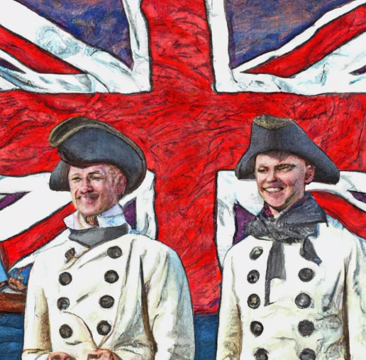 White British Sailors 19th Century Union Jack Flag Artificial Intelligence