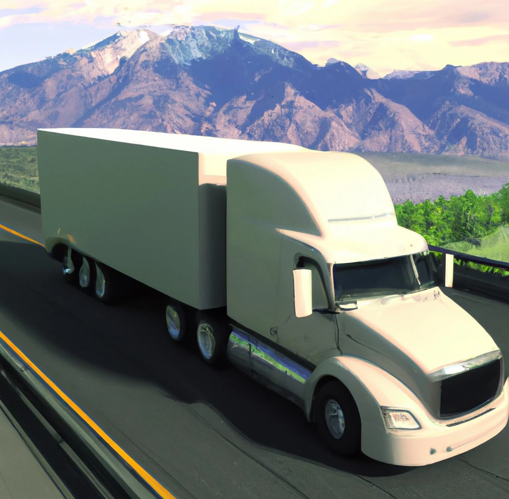 american trucking industry large truck on rural interstate highway