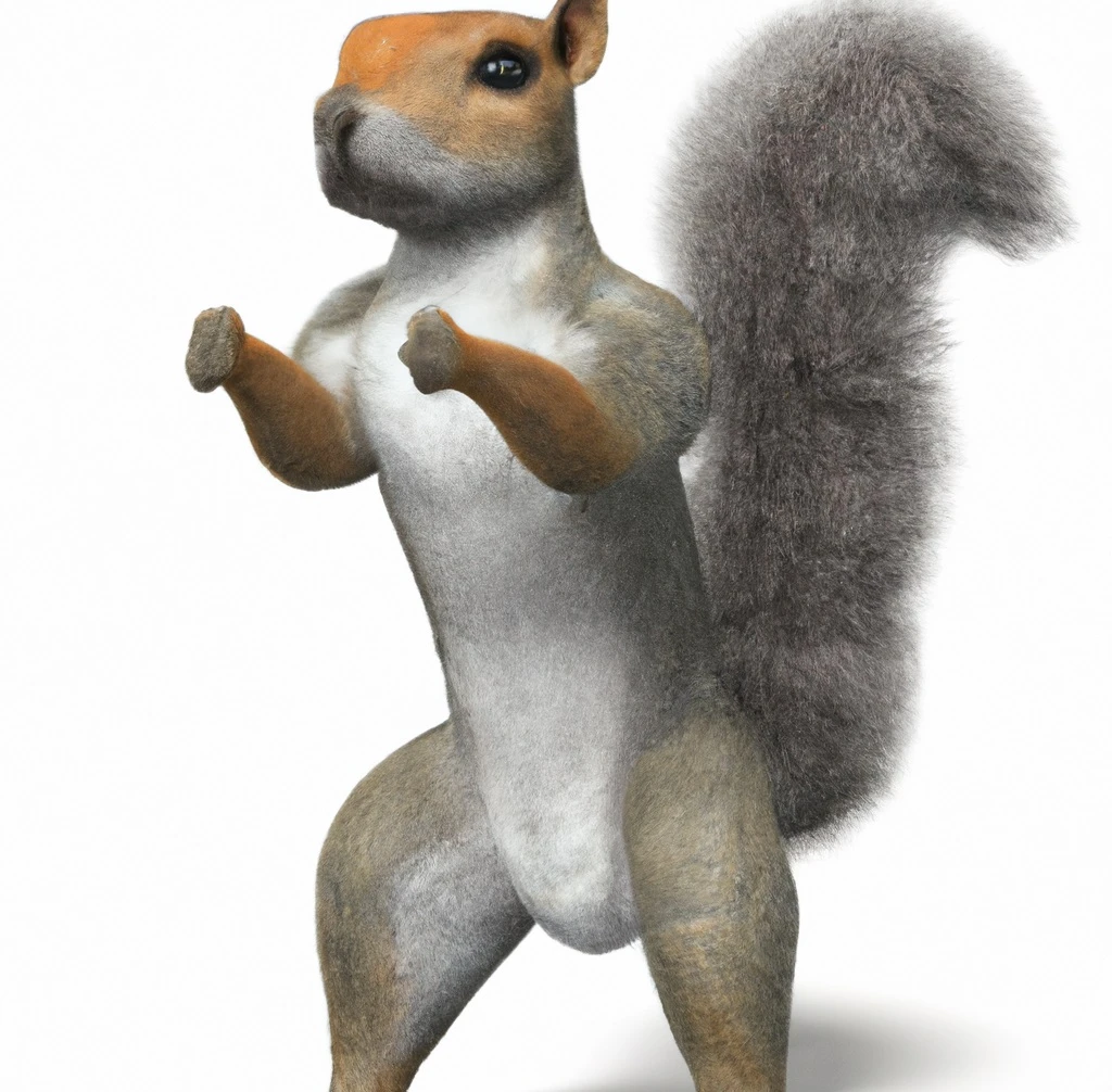 common grey squirrel 3D render image