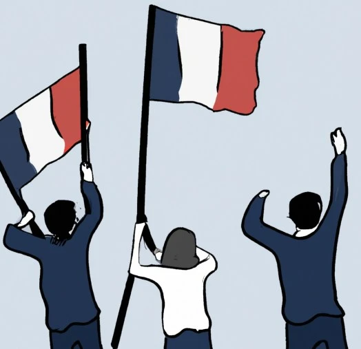 french people union strike france flags