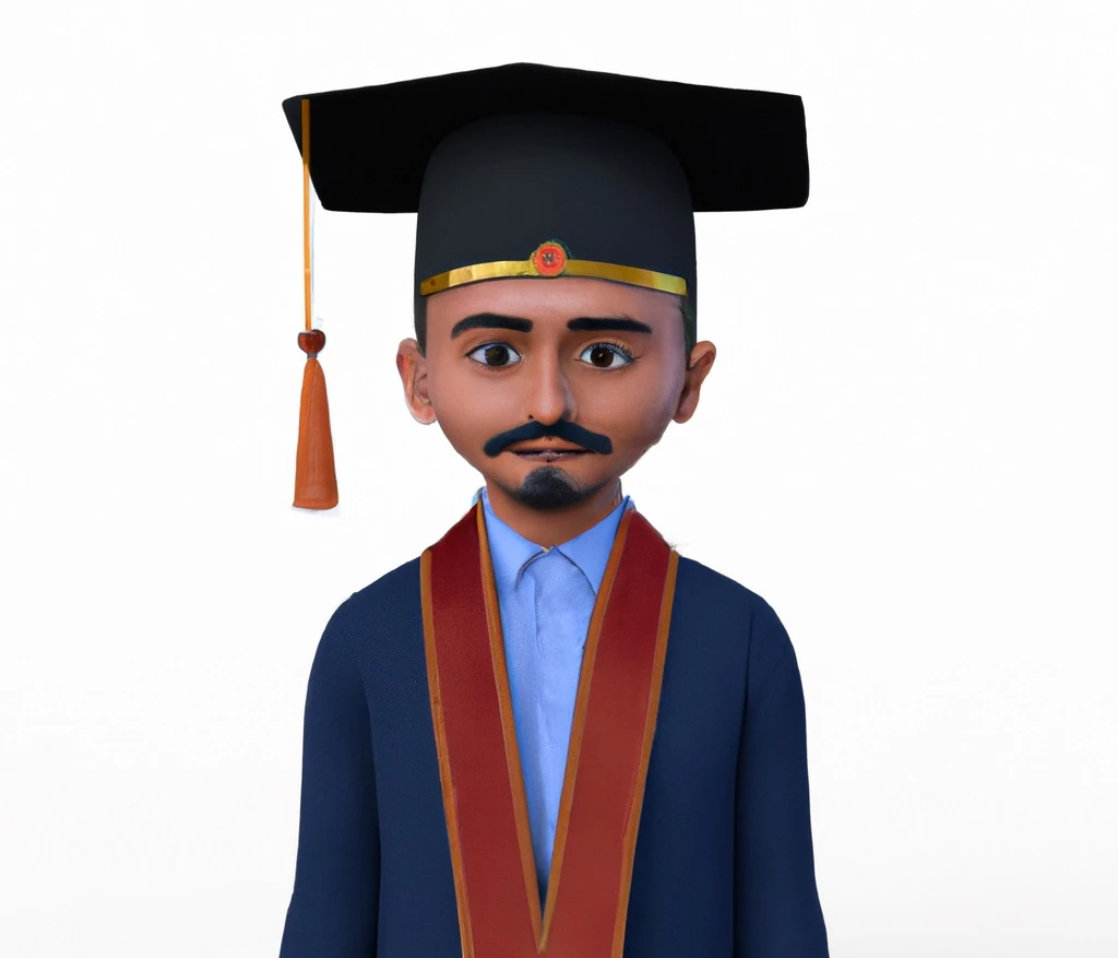 worthless degrees 3d render of indian university graduates