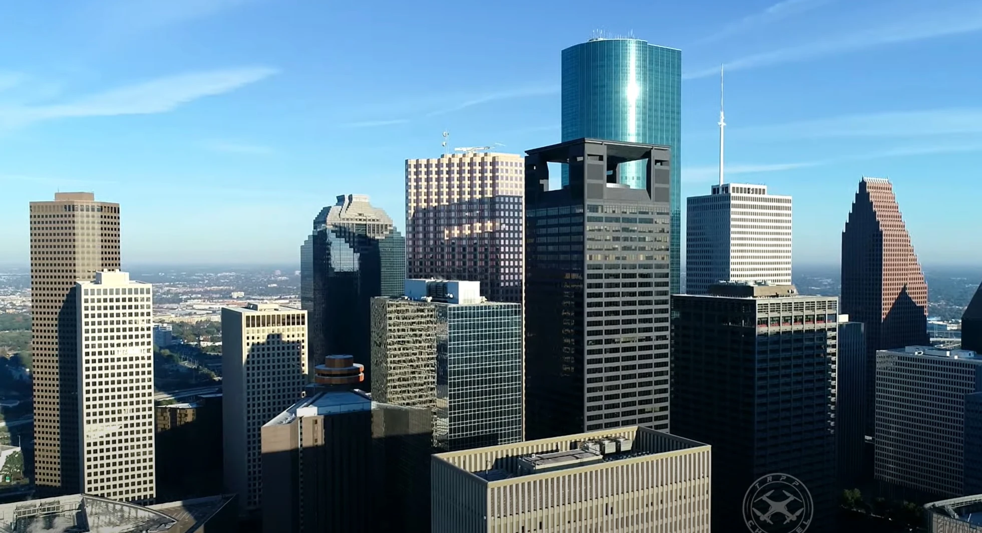 dallas vs houston drone footage houston texas skyline
