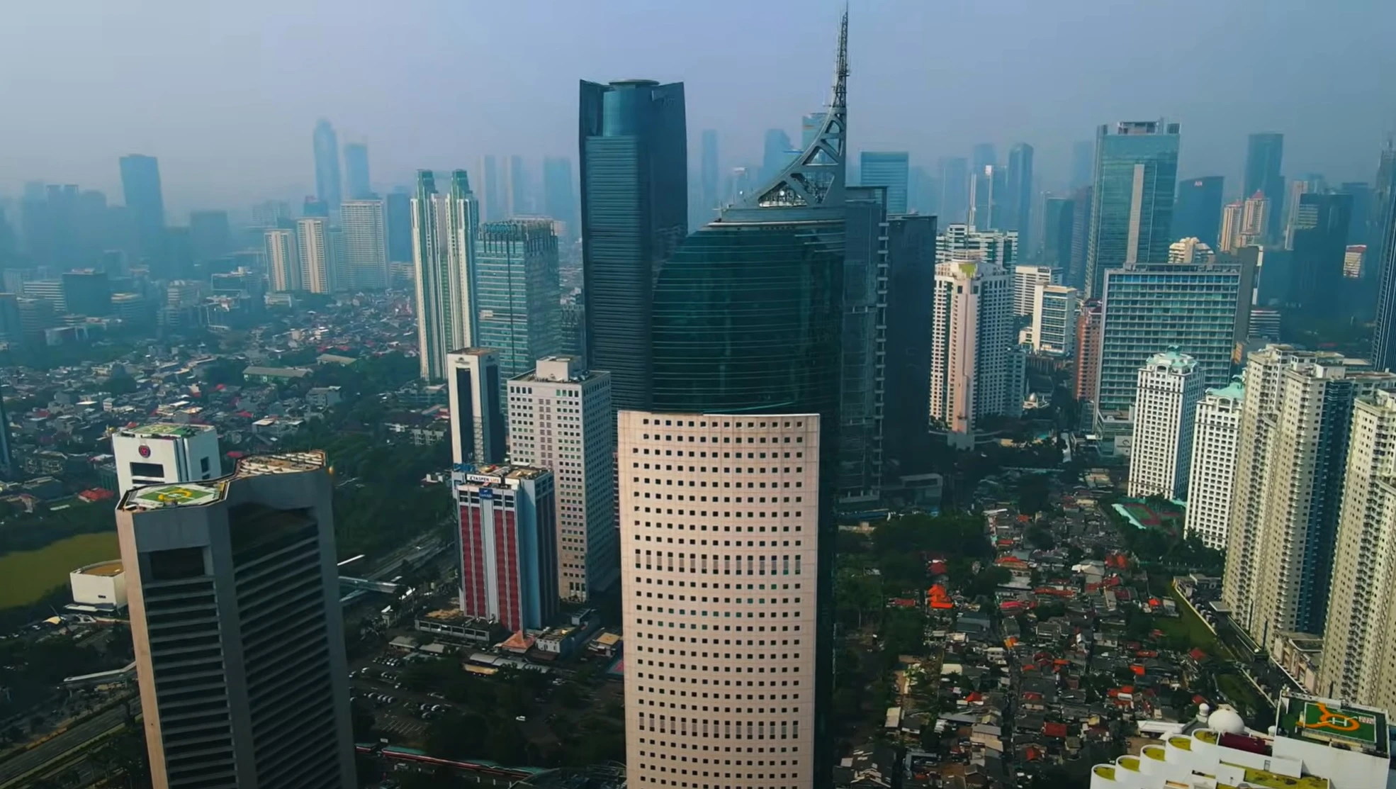 kuala lumpur vs jakarta drone footage jakarta indonesia skyline