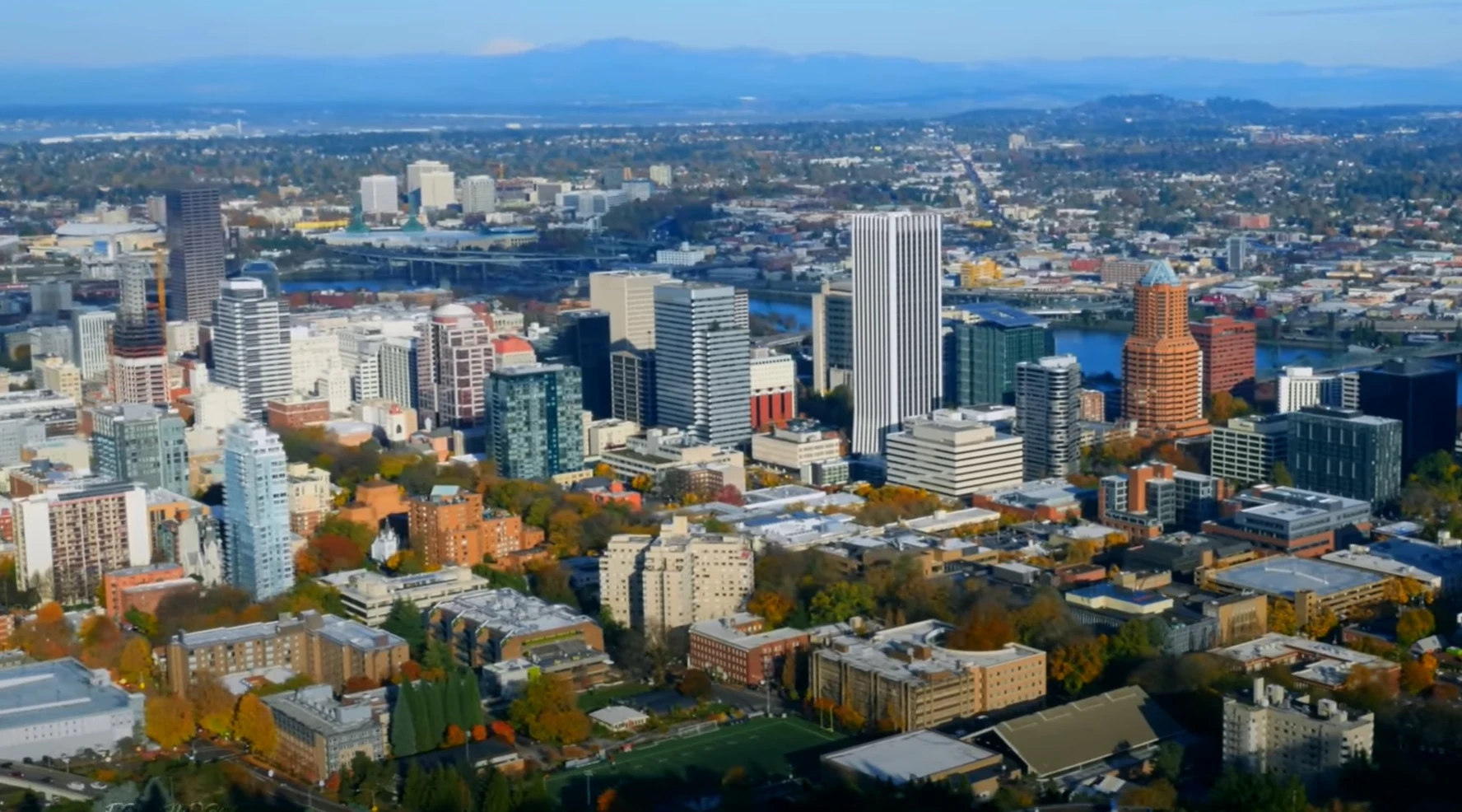 portland vs seattle drone footage portland oregon skyline