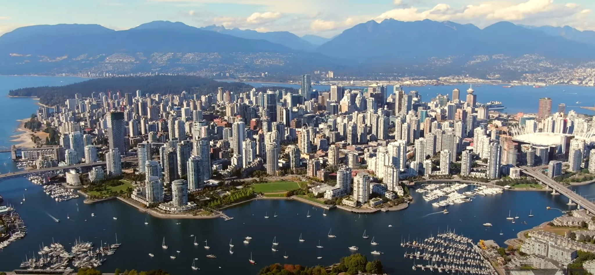vancouver vs toronto drone footage vancouver canada skyline