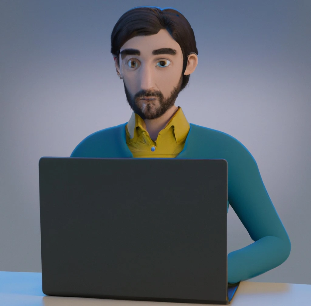 content writing writer working on a laptop IT worker